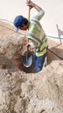 Prepare a meter-long hole  
