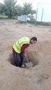 Prepare a meter-long hole  